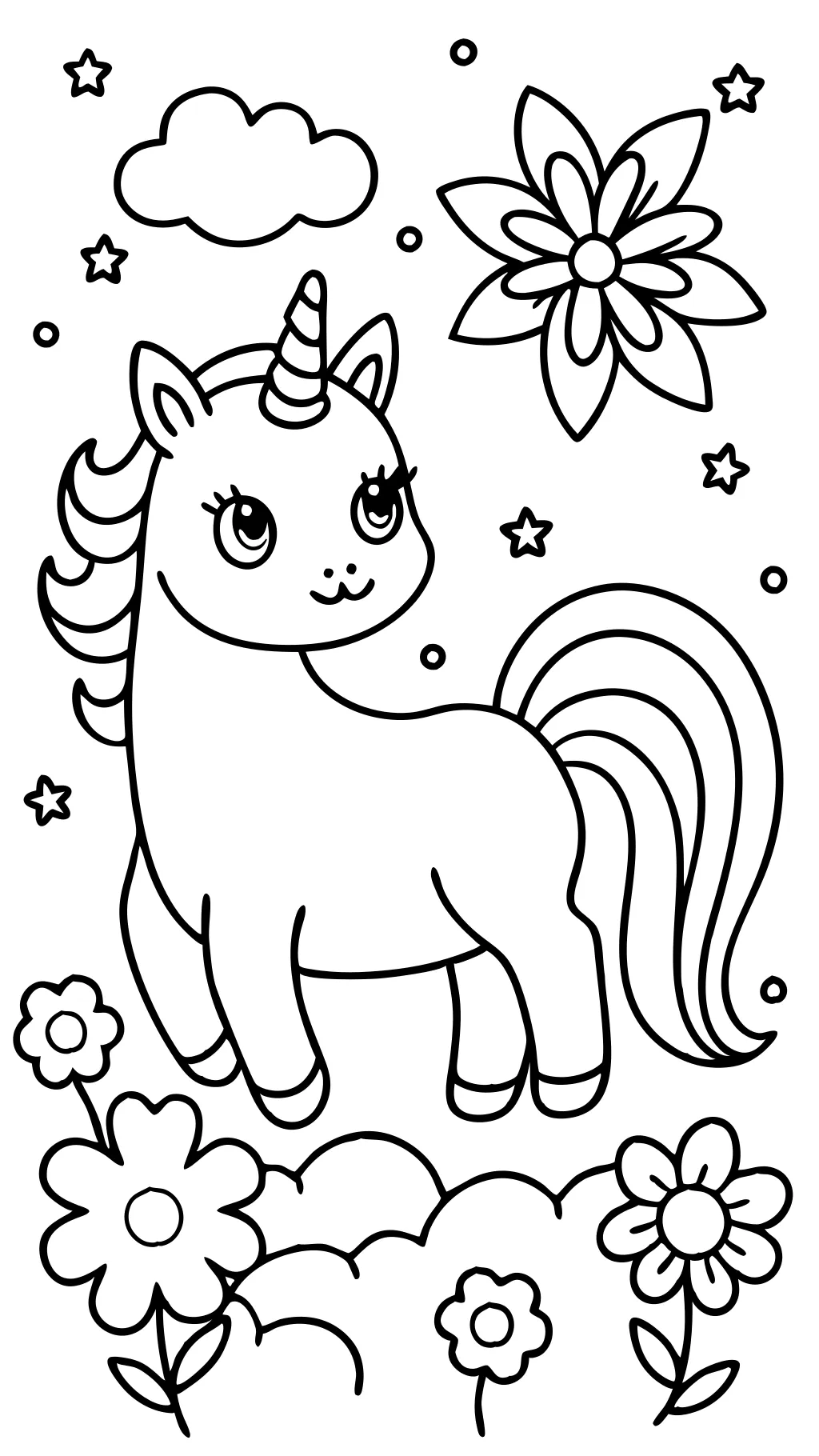 Page de couleur Unicorn Kitty